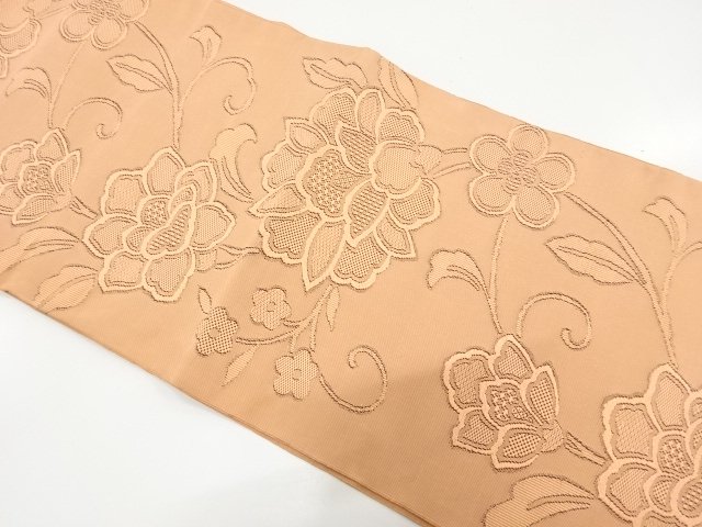 JAPANESE NAGOYA OBI / WOVEN FLOWER ARABESQUE
